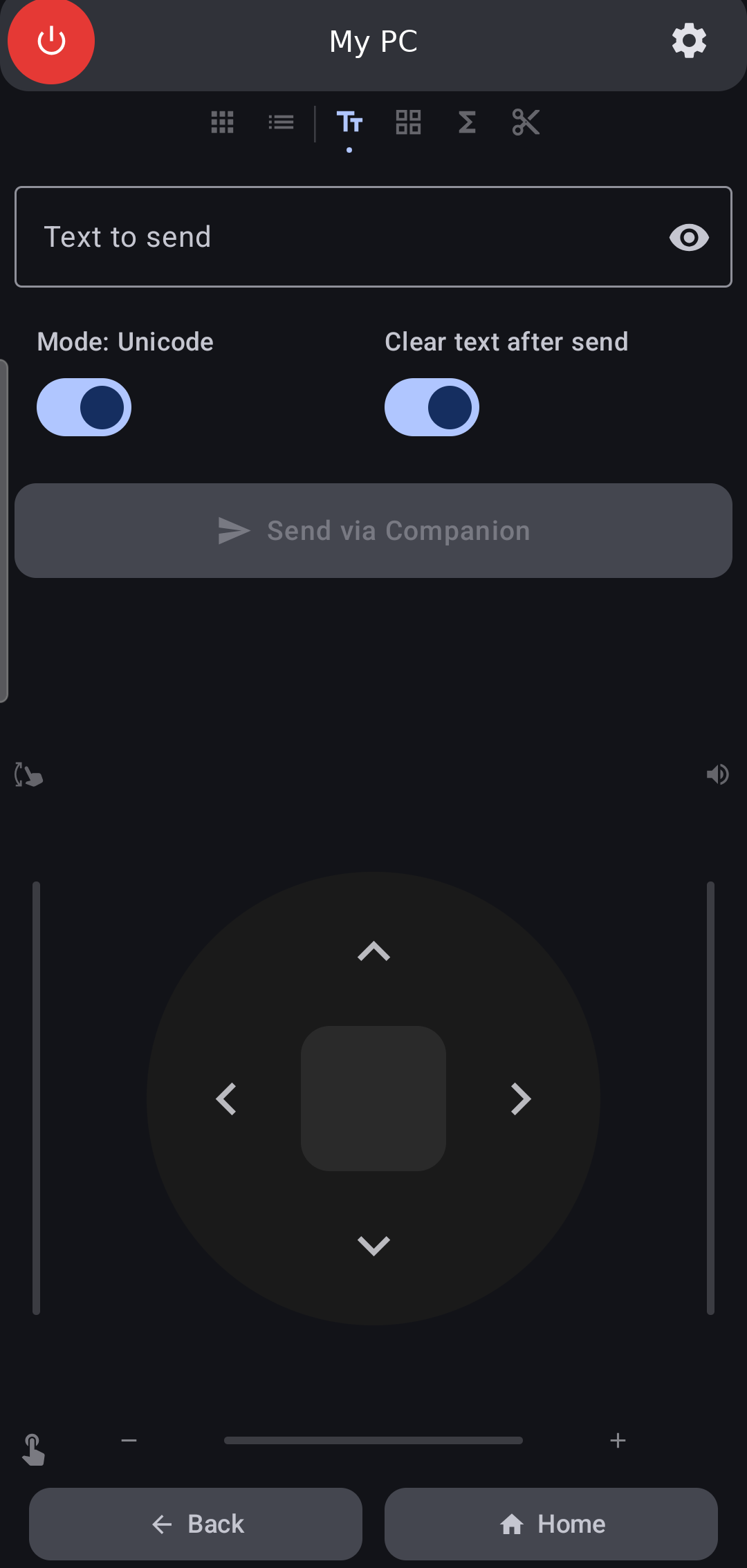 Text Input Unicode mode